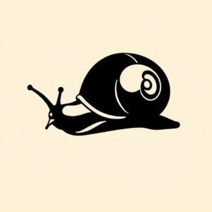 Blackout Snail Tattoo