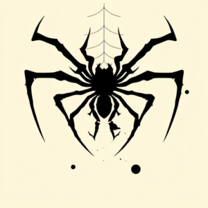 Blackout Spiderweb Tattoo