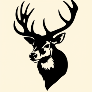 Blackout Stag Tattoo