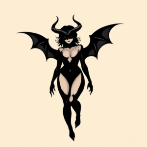 Blackout Succubus Tattoo