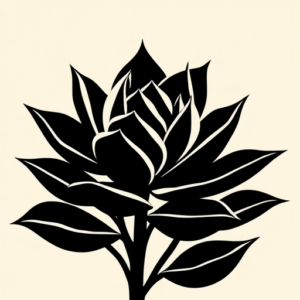 Blackout Succulent Tattoo