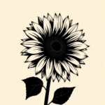 Blackout Sunflower Tattoo