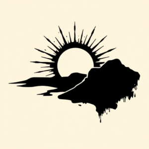 Blackout Sunrise Tattoo
