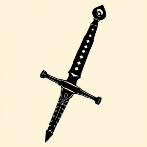 Blackout Sword Tattoo