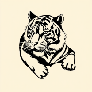 Blackout Tiger Tattoo