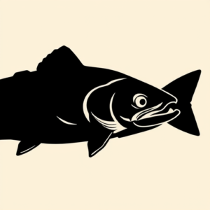 Blackout Trout Tattoo