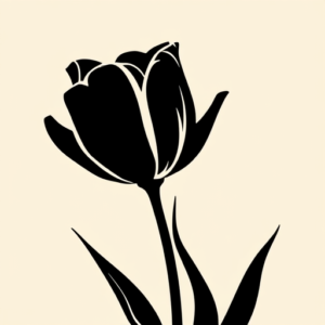 Blackout Tulip Tattoo