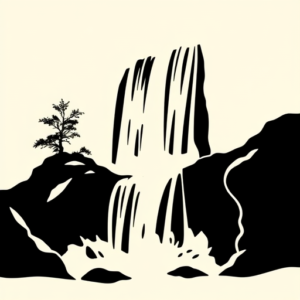 Blackout Waterfall Tattoo