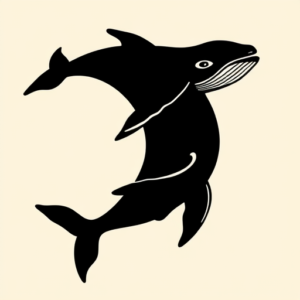 Blackout Whale Tattoo