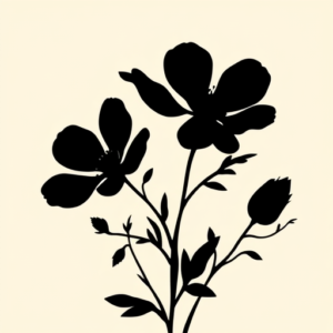 Blackout Wildflower Tattoo