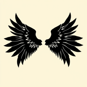 Blackout Wings Tattoo