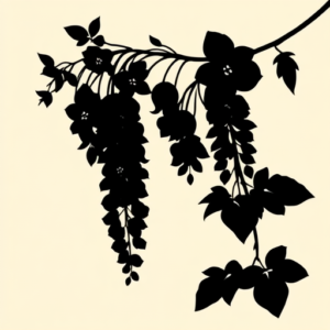 Blackout Wisteria Tattoo