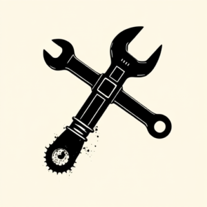 Blackout Wrench Tattoo