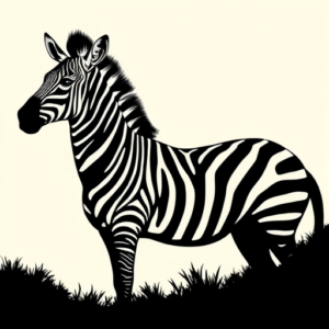 Blackout Zebra Tattoo