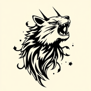 Blackwork Animal Tattoo