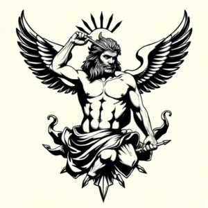 Blackwork Apollo Tattoo
