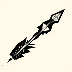Blackwork Arrowhead Tattoo