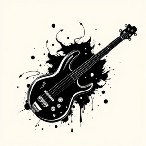 Blackwork Bass Tattoo