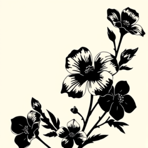 Blackwork Bluebonnet Tattoo