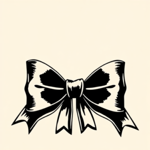 Blackwork Bow Tattoo