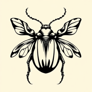 Blackwork Bug Tattoo