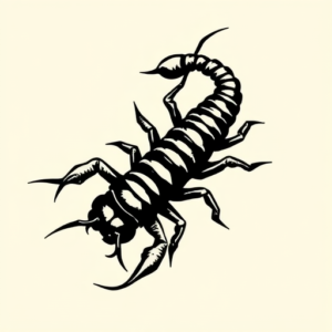 Blackwork Centipede Tattoo