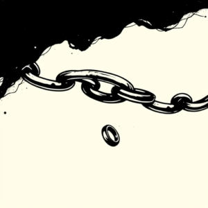 Blackwork Chain Tattoo