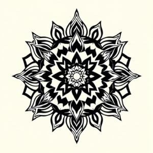 Blackwork Chakra Tattoo