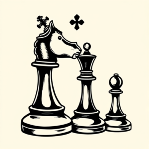 Blackwork Chess Tattoo