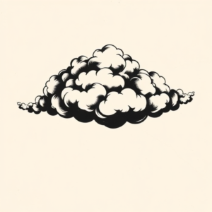 Blackwork Cloud Tattoo