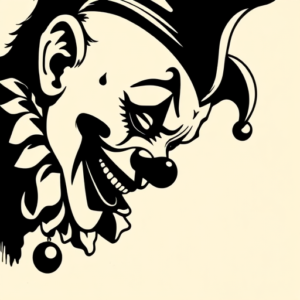 Blackwork Clown Tattoo