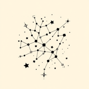 Blackwork Constellation Tattoo