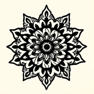 Blackwork Crochet Tattoo