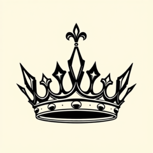 Blackwork Crown Tattoo