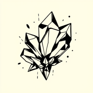 Blackwork Crystal Tattoo