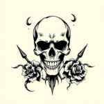 Blackwork Death Tattoo