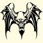 Blackwork Devil Tattoo