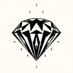 Blackwork Diamond Tattoo