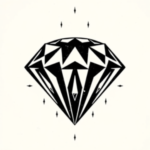 Blackwork Diamond Tattoo