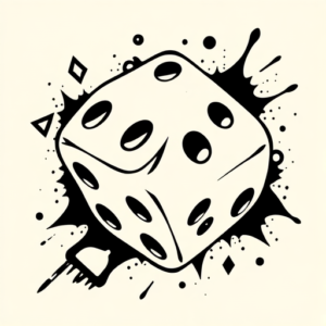 Blackwork Dice Tattoo