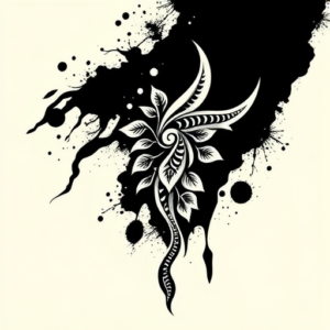 Blackwork Dna Tattoo
