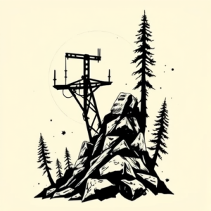 Blackwork Fallout Tattoo