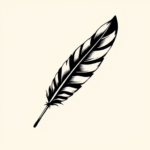 Blackwork Feather Tattoo