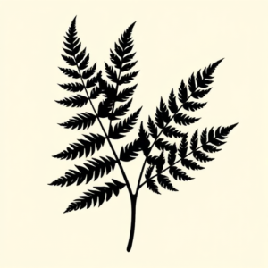 Blackwork Fern Tattoo