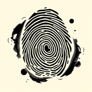 Blackwork Fingerprint Tattoo