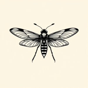 Blackwork Firefly Tattoo