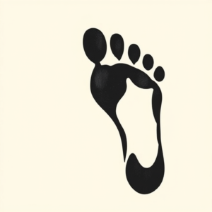 Blackwork Footprint Tattoo