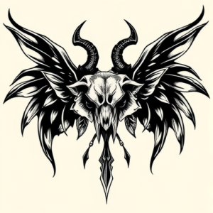 Blackwork Hades Tattoo
