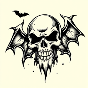 Blackwork Halloween Tattoo