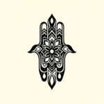 Blackwork Hamsa Tattoo